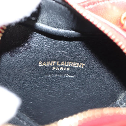 Saint Laurent Love Heart Chain Leather, Red, Leather, Shoulder Bag