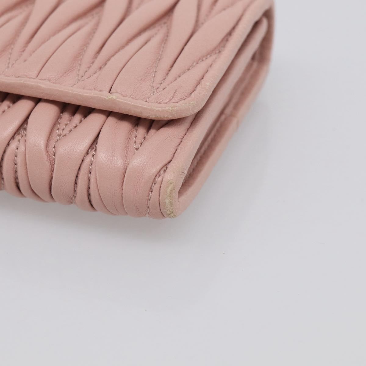Miu Miu Matelasse Leather, Pink, Leather, Wallet