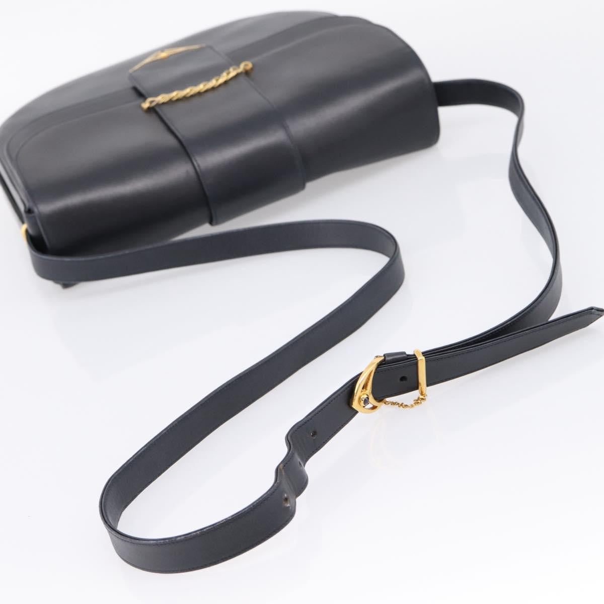 Cartier Sapphire Line Leather, Black, Leather, Shoulder Bag