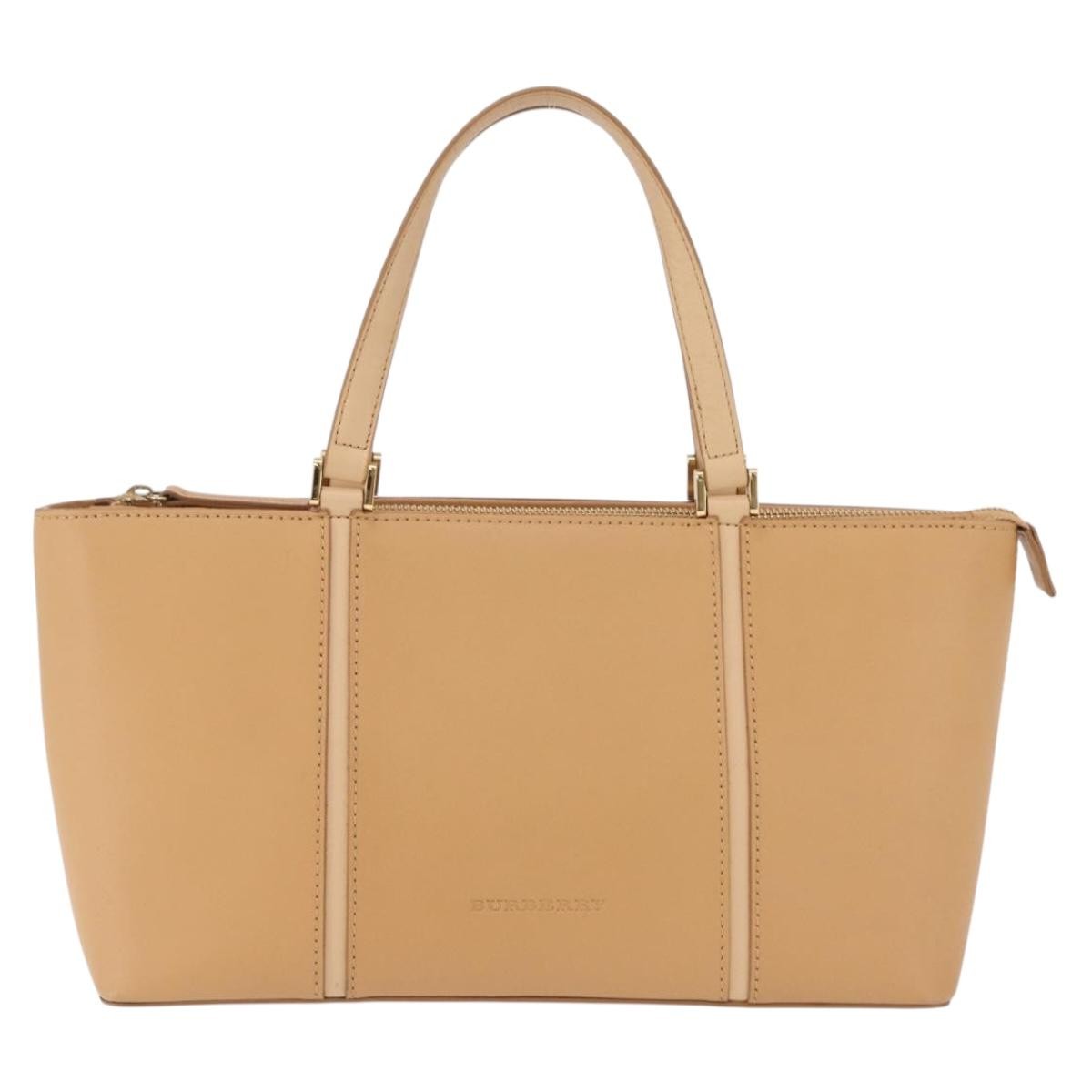 Burberry Handbag Leather, Beige, Leather, Handbag