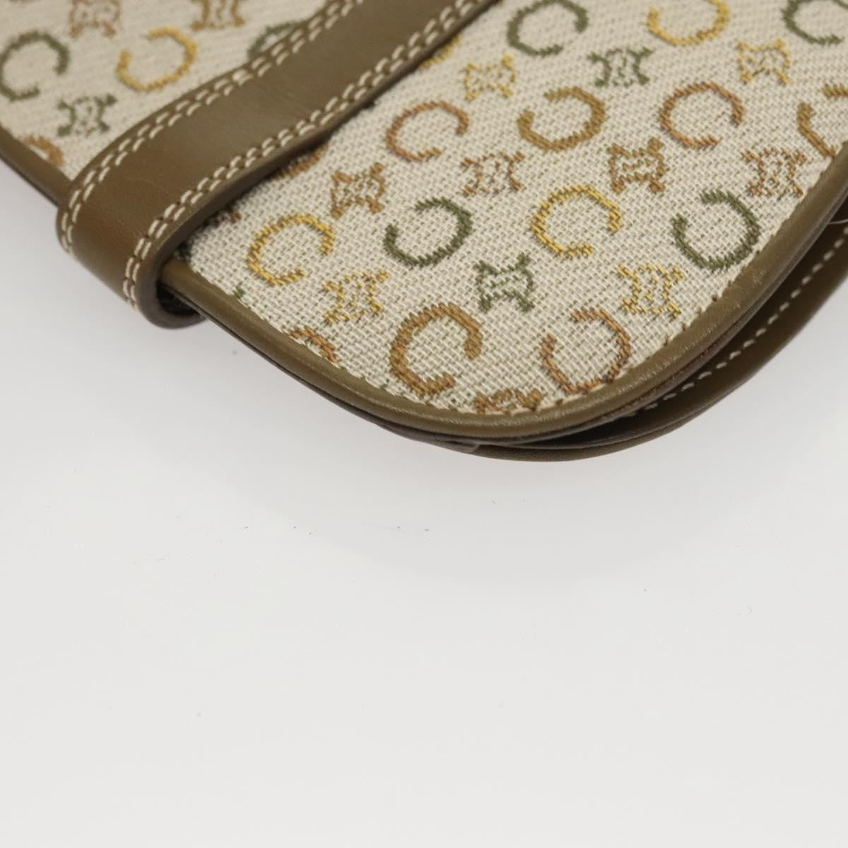 Celine Vintage Shoulder Bag Canvas, Khaki, Canvas, Shoulder Bag