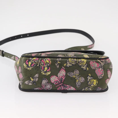 Loewe Messenger Printed Leather, Green, Leather, Handbag
