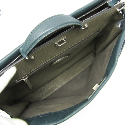 Fendi Monster Selleria Peekaboo Leather, Green, Leather, Handbag