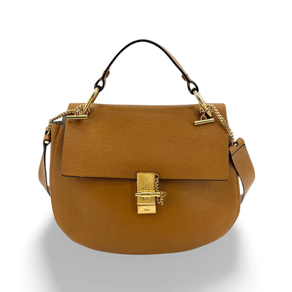 Chloe Drew Leather, Brown, Leather, Crossbody Bag