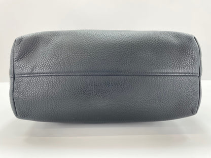 Prada Vitello Daino Convertible Tote Vitello Daino, Gray, Leather, Handbag
