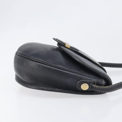 Christian Dior Vintage CD Logo Leather, Navy, Leather, Shoulder Bag