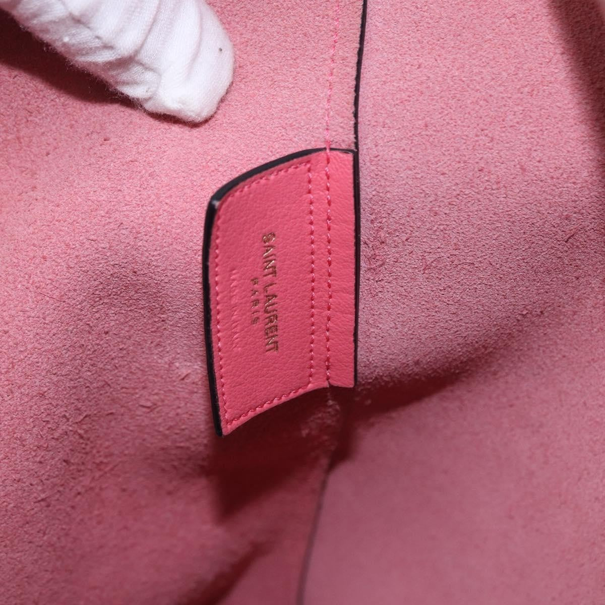 Saint Laurent Shopper Leather, Pink, Leather, Tote Bag