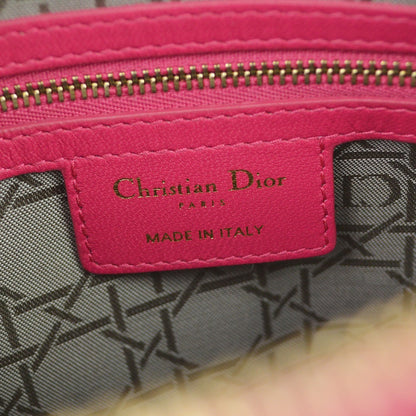 Christian Dior Lady Dior Cannage, Pink, Leather, Handbag