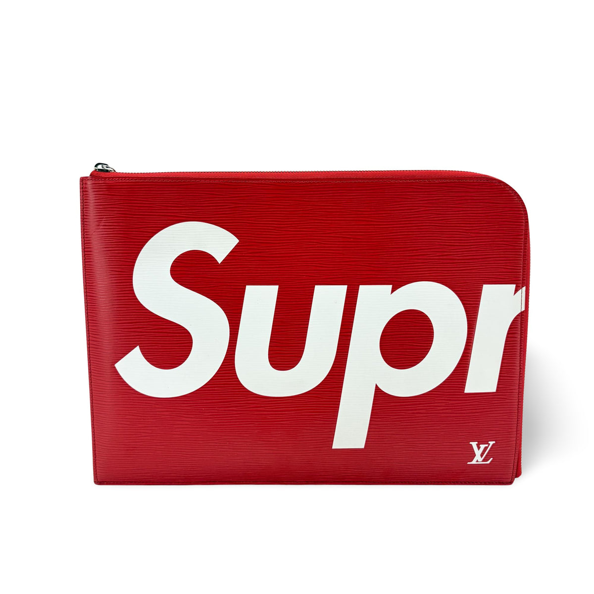 Louis Vuitton Pochette Jour Limited Edition Supreme Epi Leather, Red, Leather, Clutch