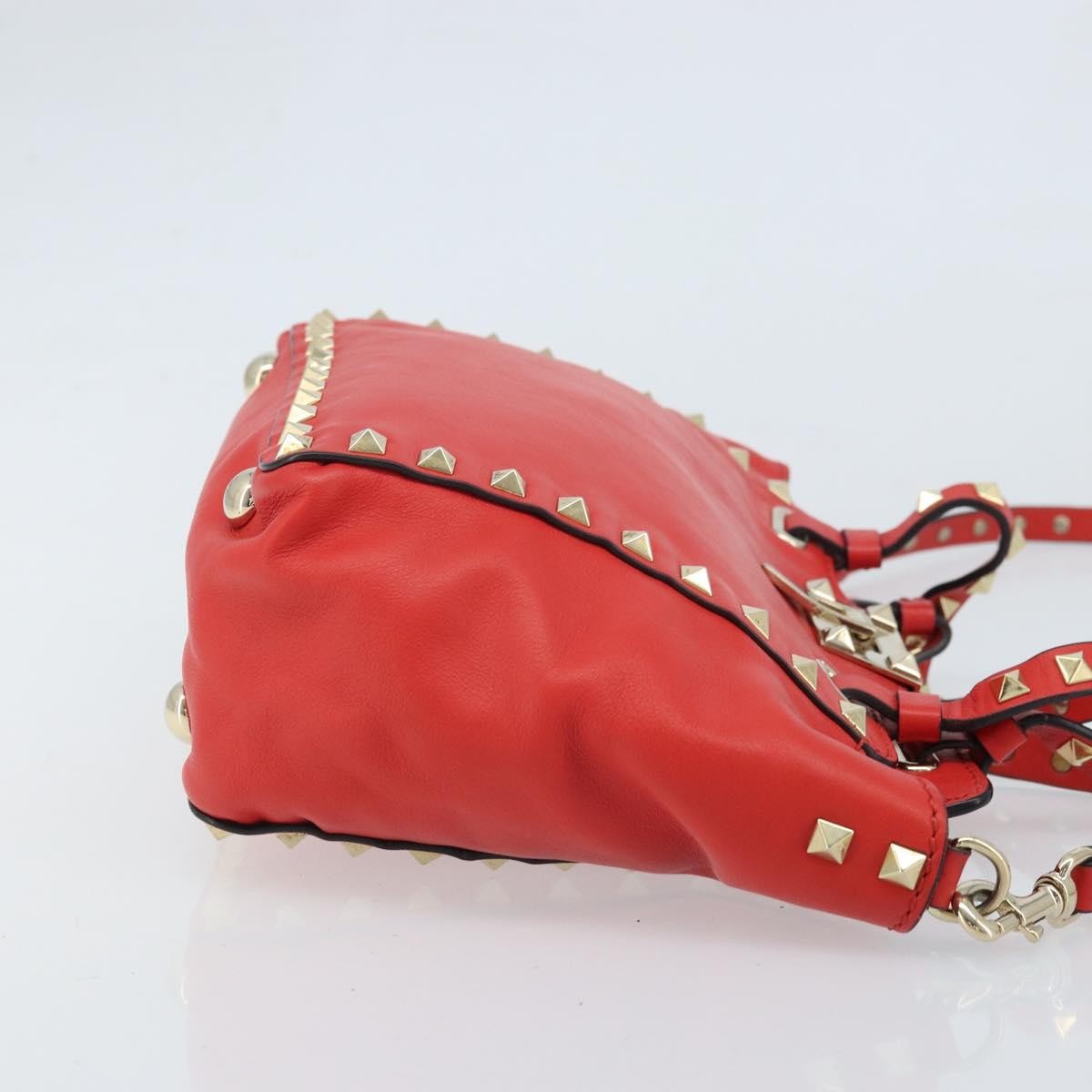 Valentino Garavani Rockstud Tote Soft Leather, Red, Leather, Tote Bag