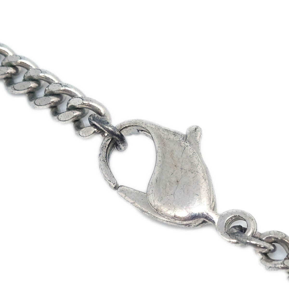 Chanel Vintage CC Pendant Metal, Silver, Silver Plated, Necklace