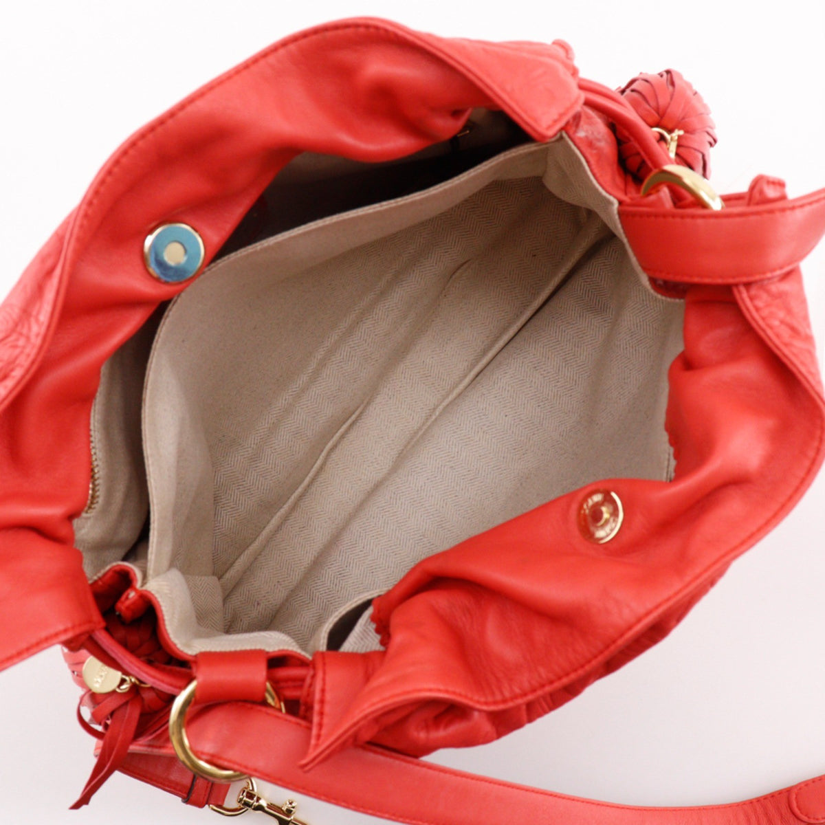 Loewe Flamenco Leather, Red, Leather, Shoulder Bag