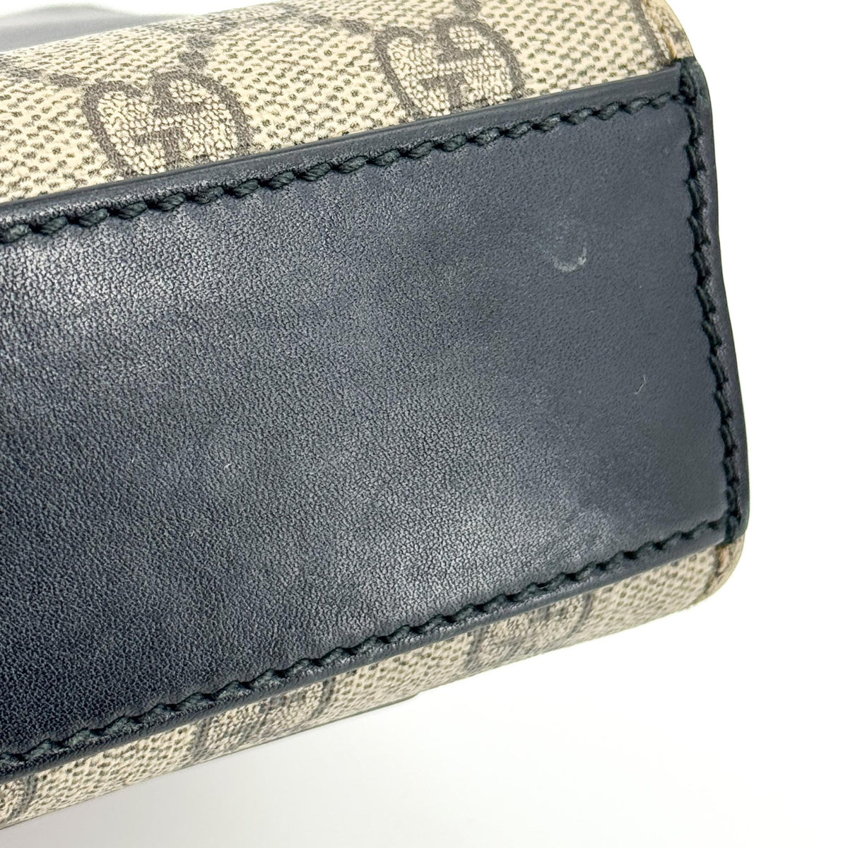 Gucci Padlock Clutch GG Canvas and Leather, Black, Canvas, Clutch