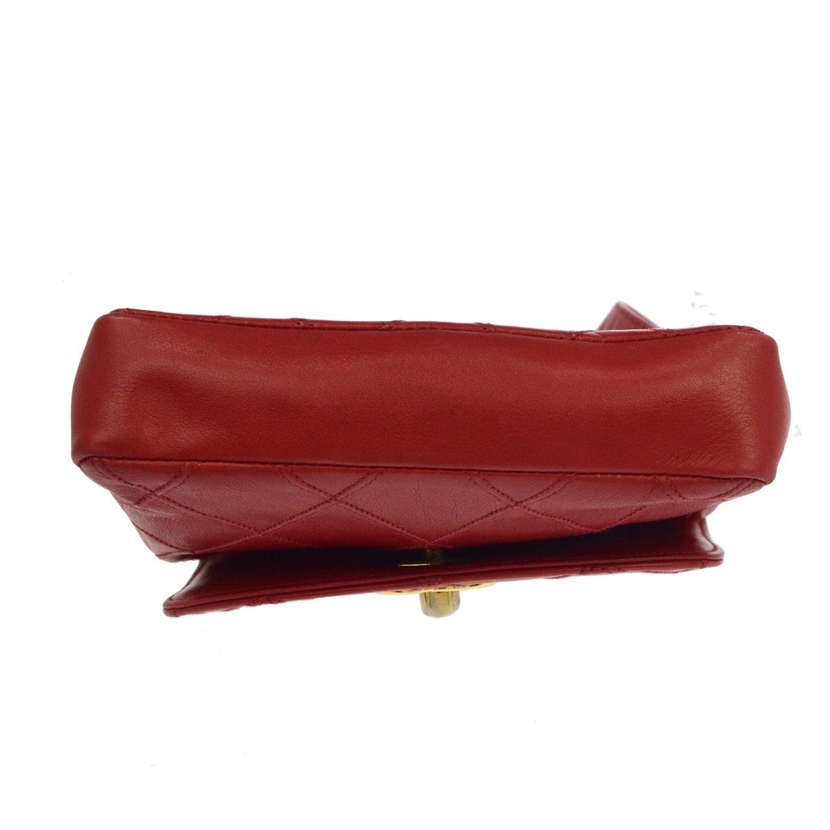 Chanel Chain Infinity Waist Quilted Lambskin, Red, Leather, Handbag