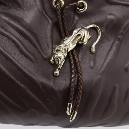 Cartier Panthère Shoulder Leather, Brown, Leather, Shoulder Bag