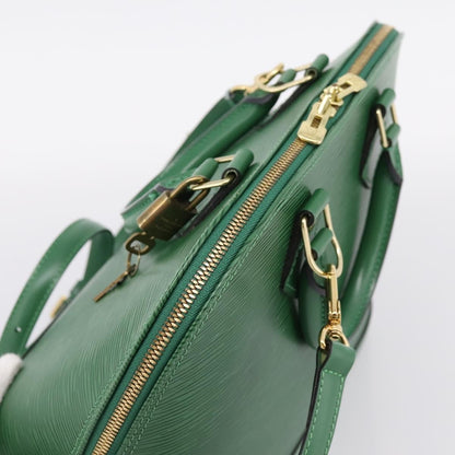 Louis Vuitton Alma Epi Leather, Green, Leather, Handbag