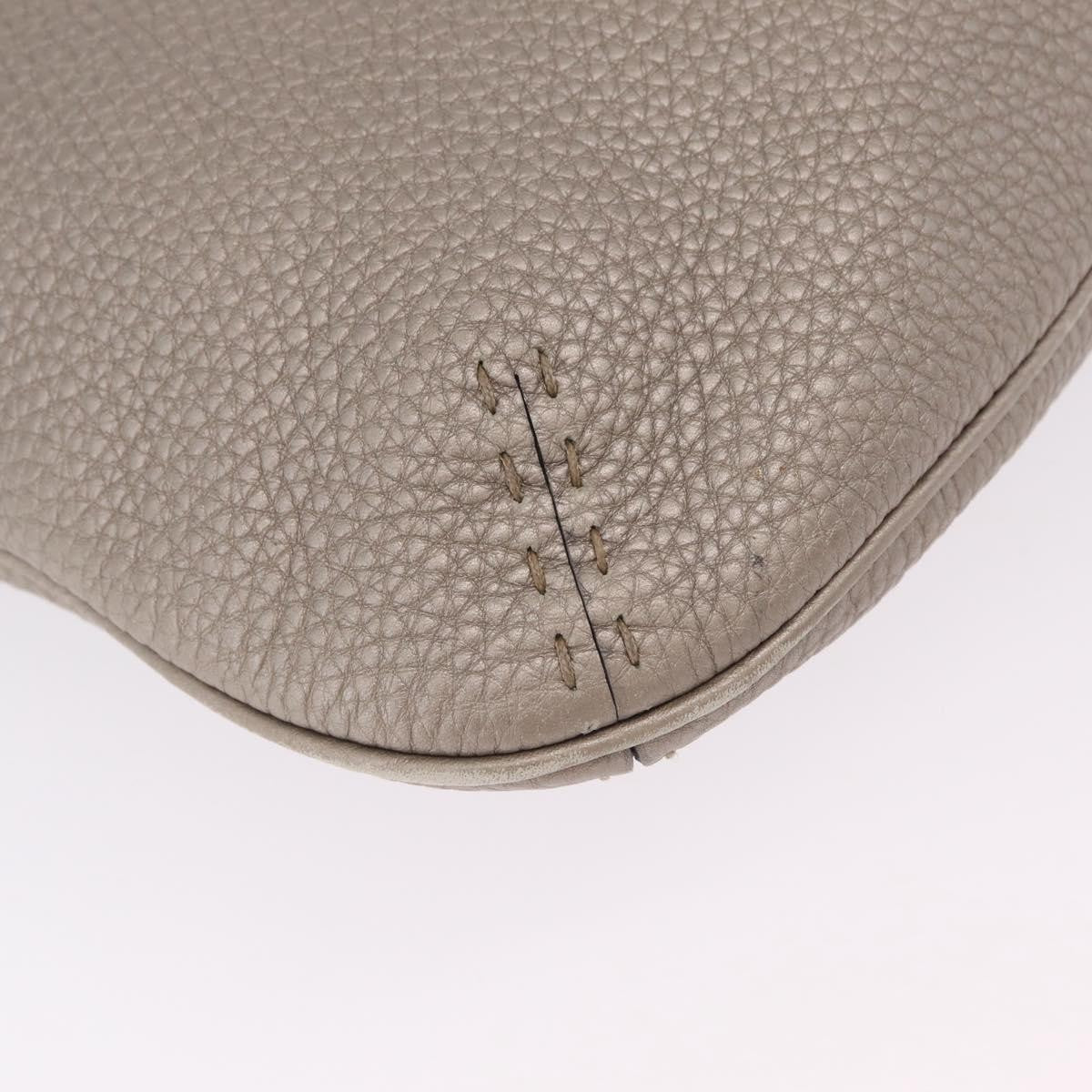 Fendi Selleria Leather, Silver, Leather, Crossbody Bag
