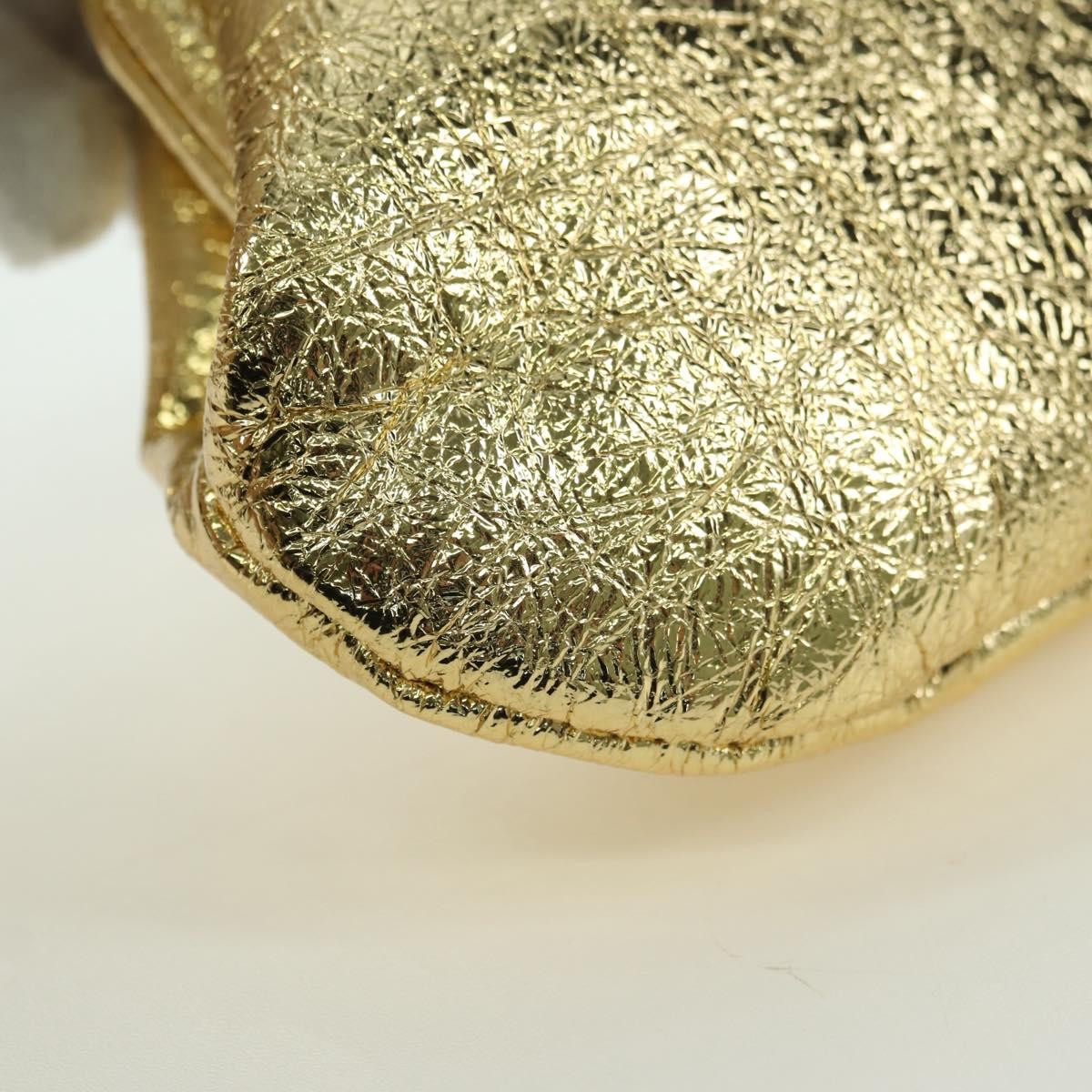 Balenciaga Cloud Clutch Leather, Gold, Leather, Clutch