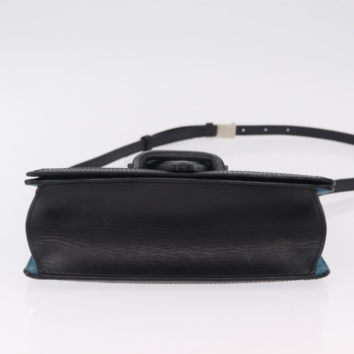 Loewe Barcelona Suede with Leather, Blue, Suede, Shoulder Bag