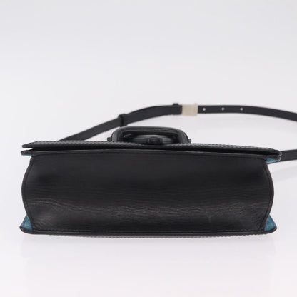 Loewe Barcelona Suede with Leather, Blue, Suede, Shoulder Bag