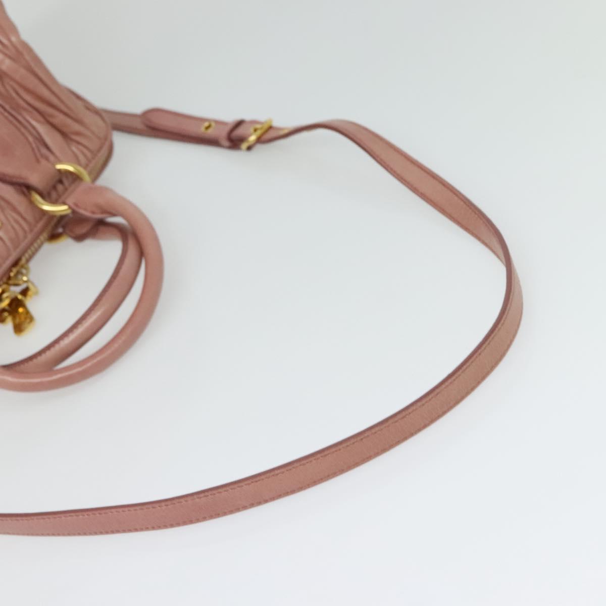 Miu Miu Madras Bowler Bag Matelasse Leather, PINK, LEATHER, Handbag