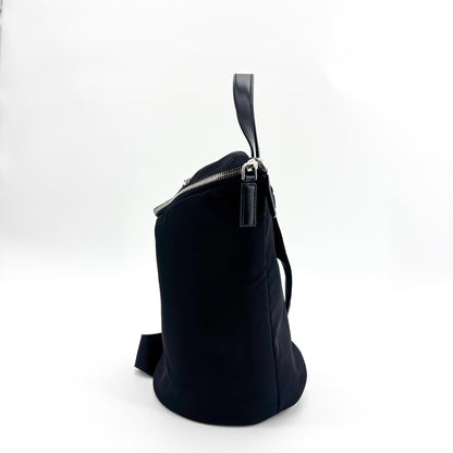 Prada Triangle Zip Sling Re-Nylon with Leather, Black, Nylon, Backpack