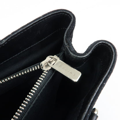 Celine C Macadam Tote PVC leather/ Macadam canvas, Black, Suede, Shoulder Bag