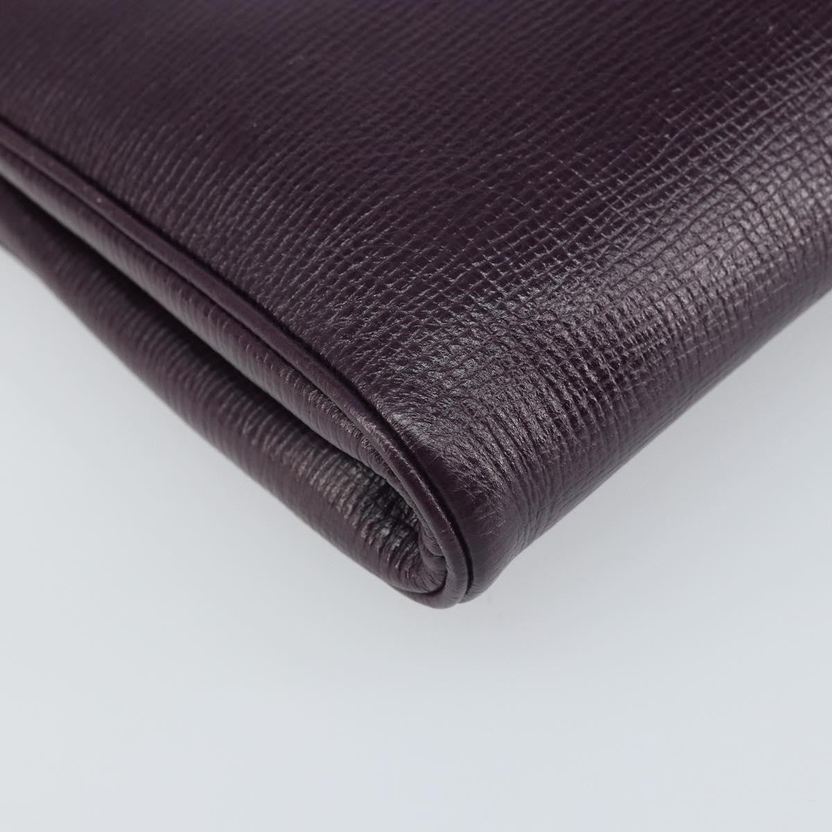 Celine Circle Logo Leather, Purple, Leather, Shoulder Bag