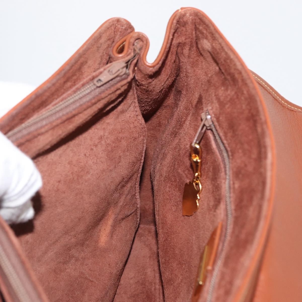 Gucci Vintage Leather, Brown, Leather, Handbag