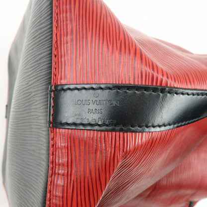 Louis Vuitton Bicolor Petit Noe Epi Leather, Red, Leather, Handbag