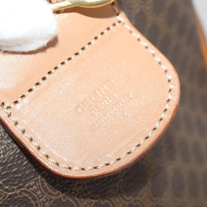 Celine Vintage Duffle Canvas and Leather, Brown, Canvas, Travel Bag