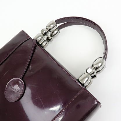 Christian Dior Handbag Leather, Purple, Patent Leather, Handbag