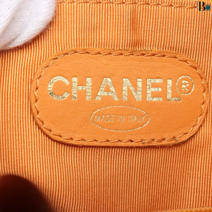 Chanel Coco Mark Leather, ORANGE, LEATHER, Shoulder bag