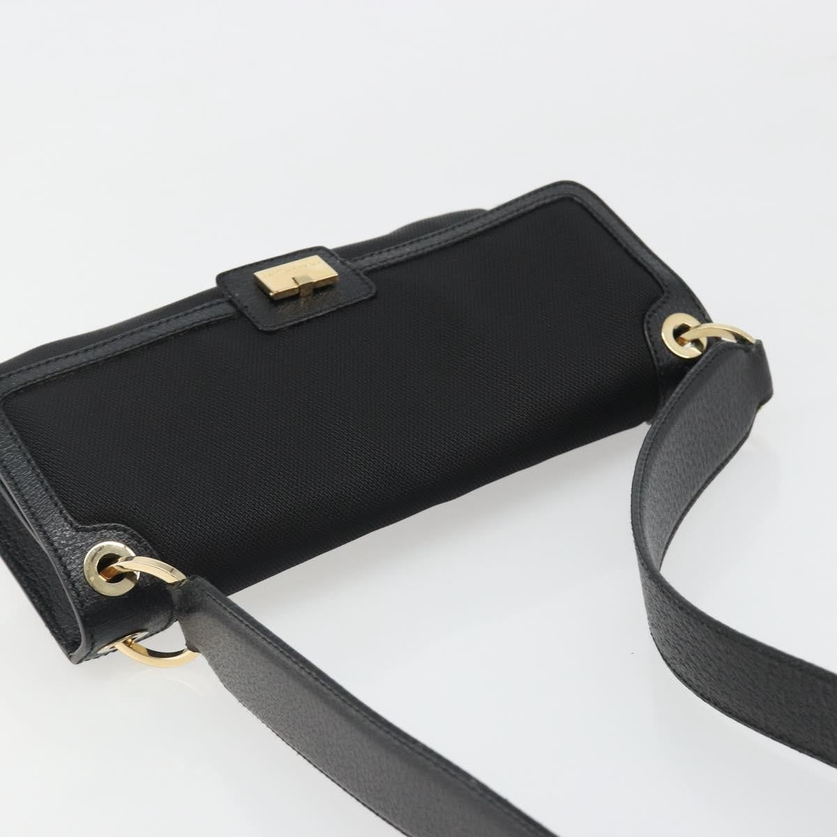 Salvatore Ferragamo Shoulder Bag Canvas, Black, Canvas, Shoulder Bag