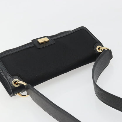 Salvatore Ferragamo Shoulder Bag Canvas, Black, Canvas, Shoulder Bag