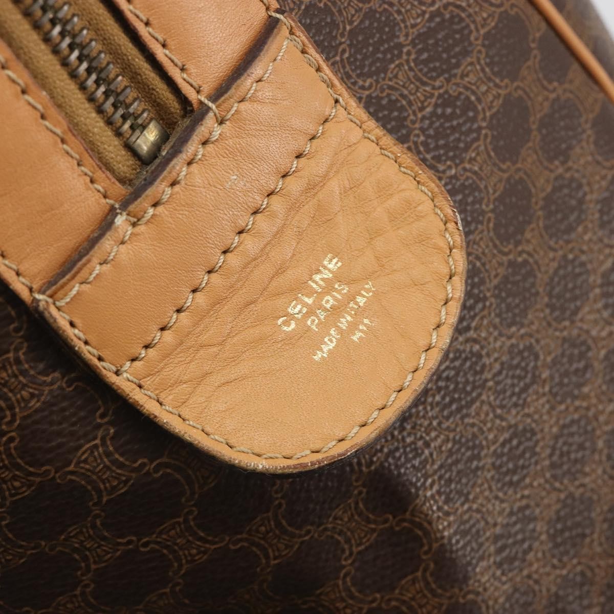 Celine Boston C Macadam Canvas, Brown, Canvas, Handbag
