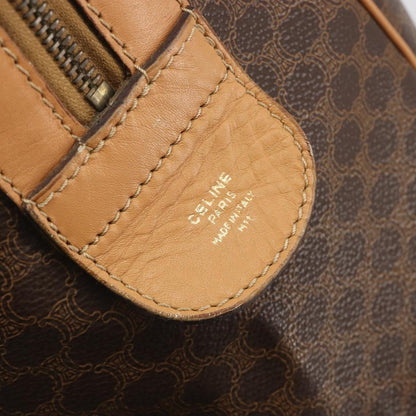 Celine Boston C Macadam Canvas, Brown, Canvas, Handbag