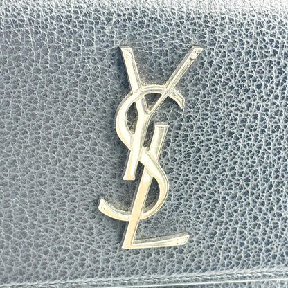Saint Laurent Sunset Leather, Black, Leather, Crossbody Bag