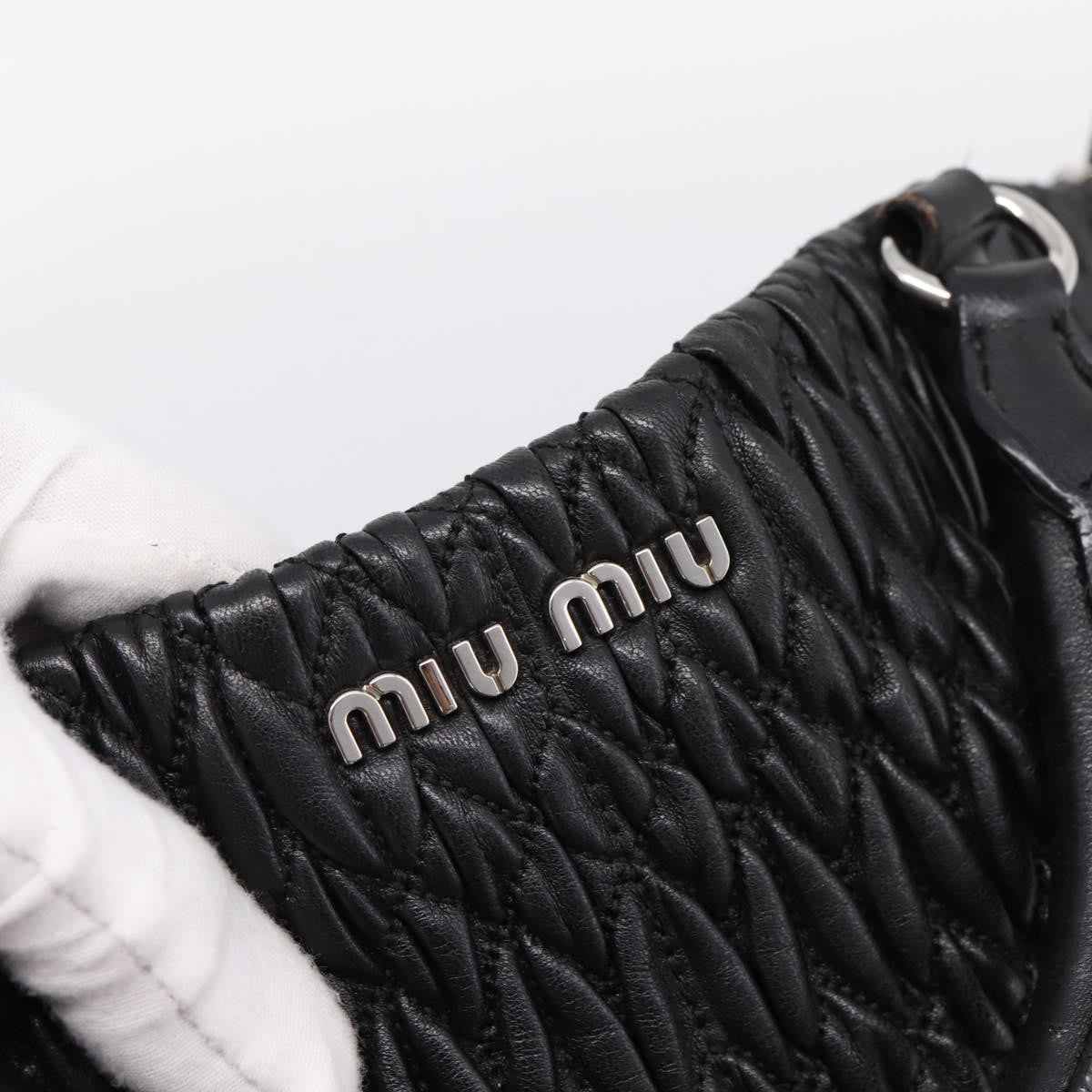Miu Miu Shopper Tote Matelasse Leather, Black, Leather, Handbag