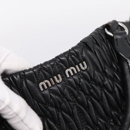 Miu Miu Shopper Tote Matelasse Leather, Black, Leather, Handbag
