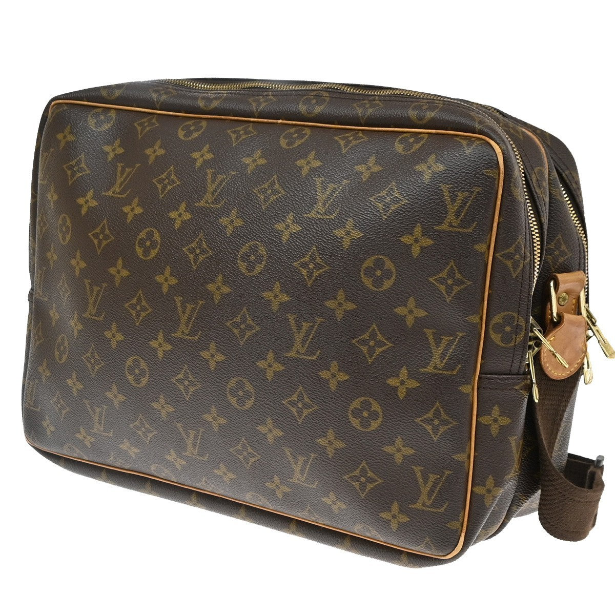 Louis Vuitton Reporter Monogram Canvas, Brown, Canvas, Shoulder Bag