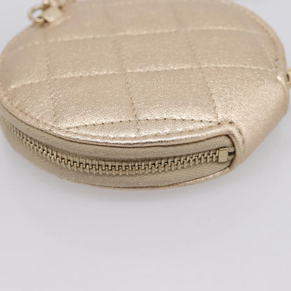 Chanel Pearl Crown CC Multi Pouches Wristlet Quilted Lambskin, Gold, Leather, Clutch