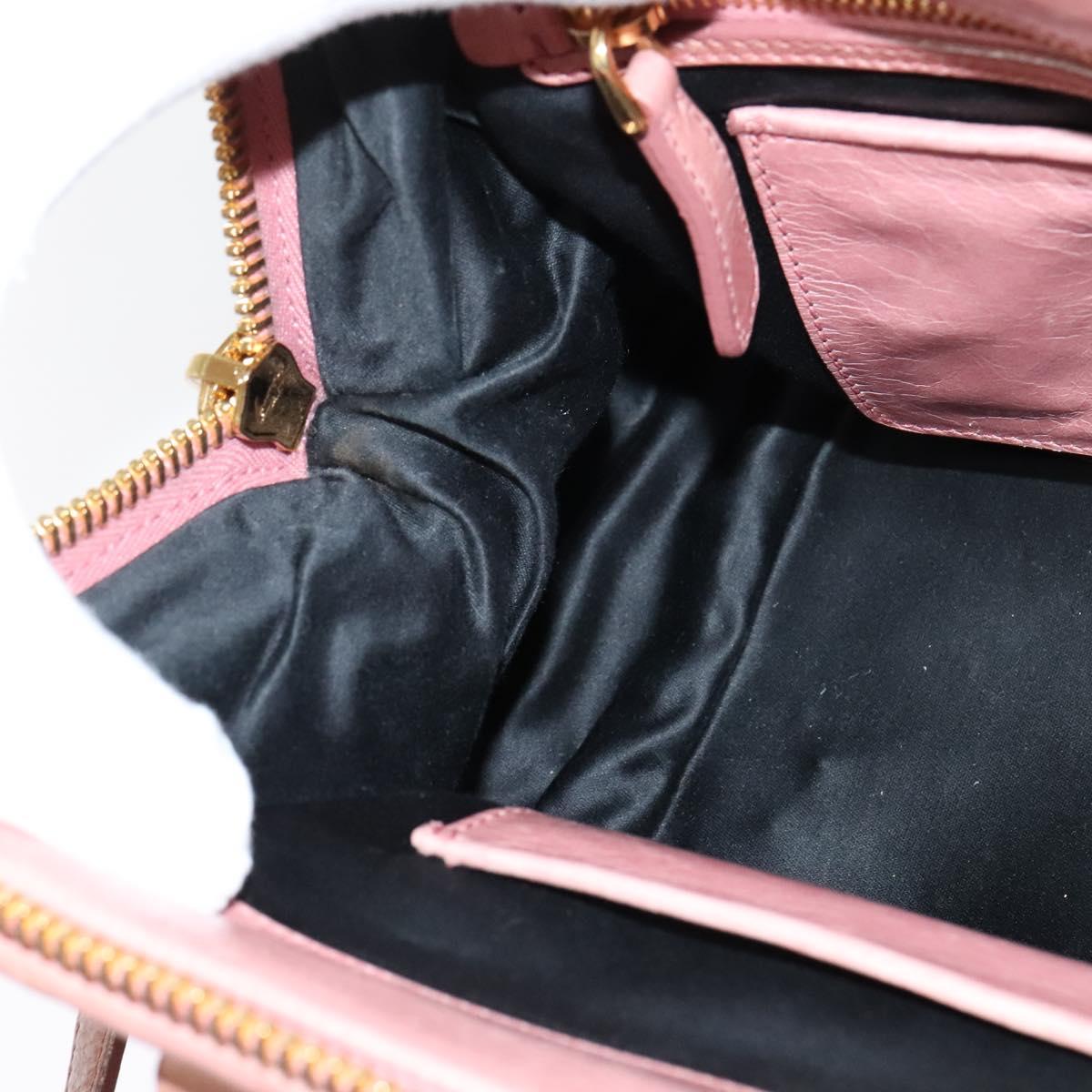 Miu Miu Madras Bowler Bag Matelasse Leather, PINK, LEATHER, Handbag