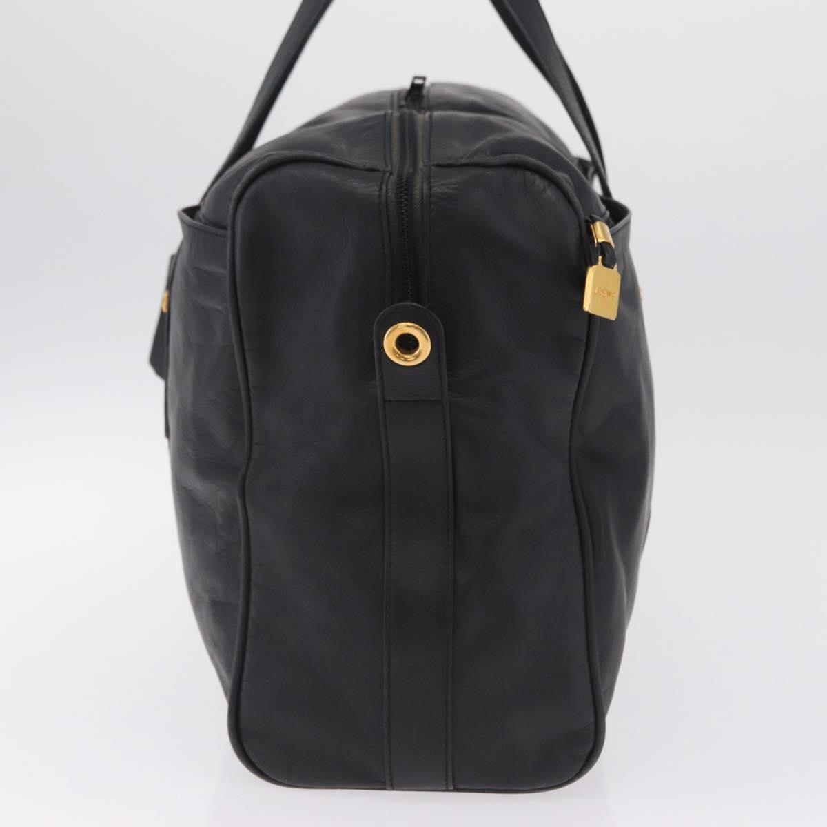 Loewe Travel Line Boston, Black, Leather, Travel Bag