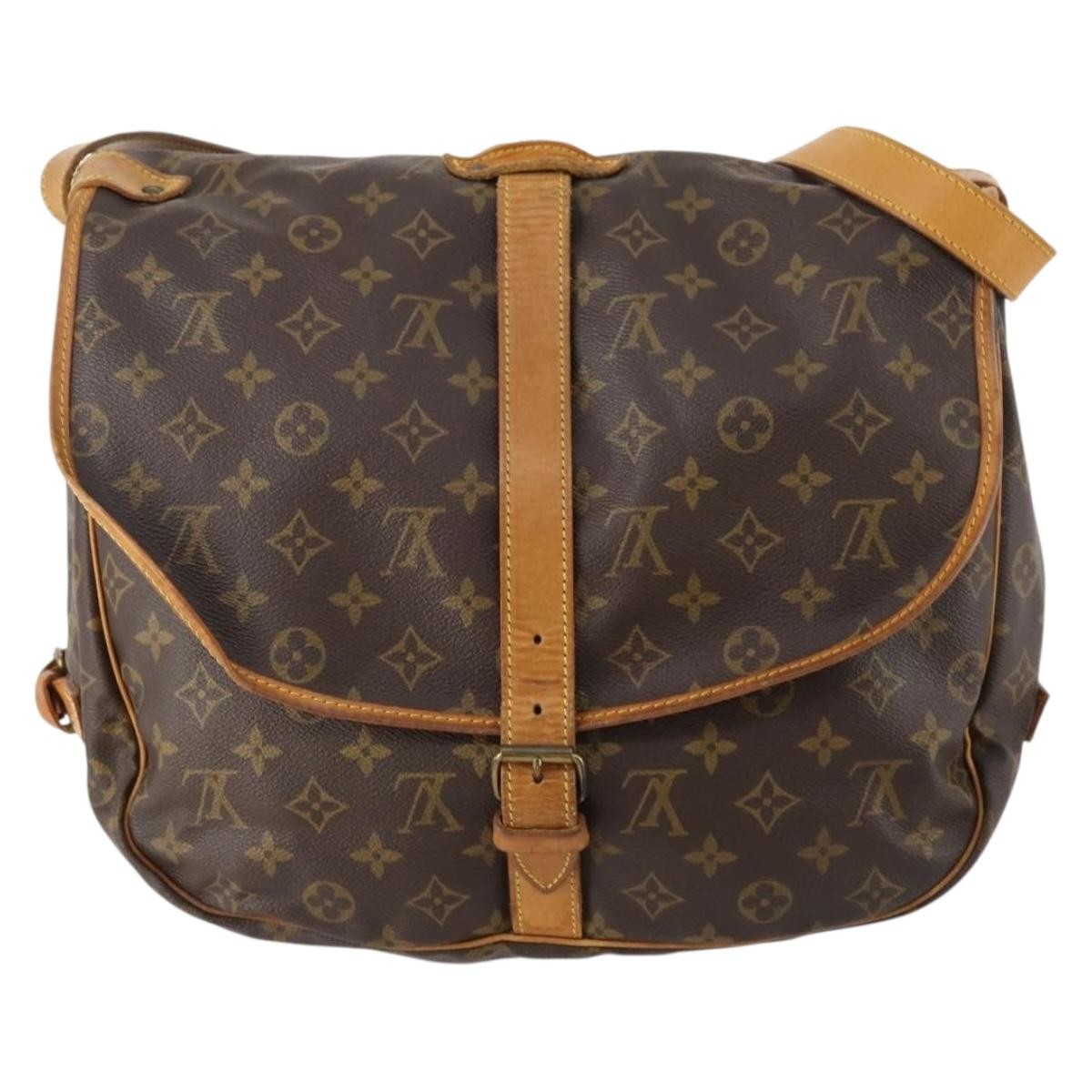 Louis Vuitton Saumur Monogram Canvas, Brown, Canvas, Shoulder Bag