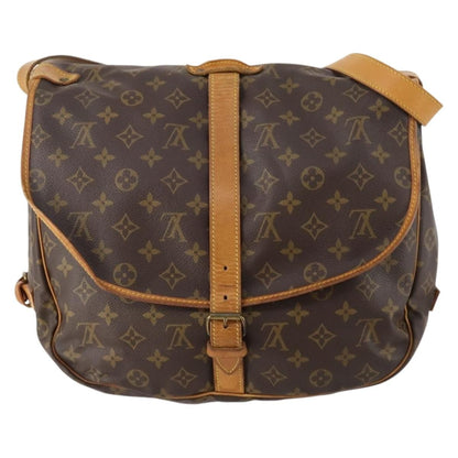 Louis Vuitton Saumur Monogram Canvas, Brown, Canvas, Shoulder Bag