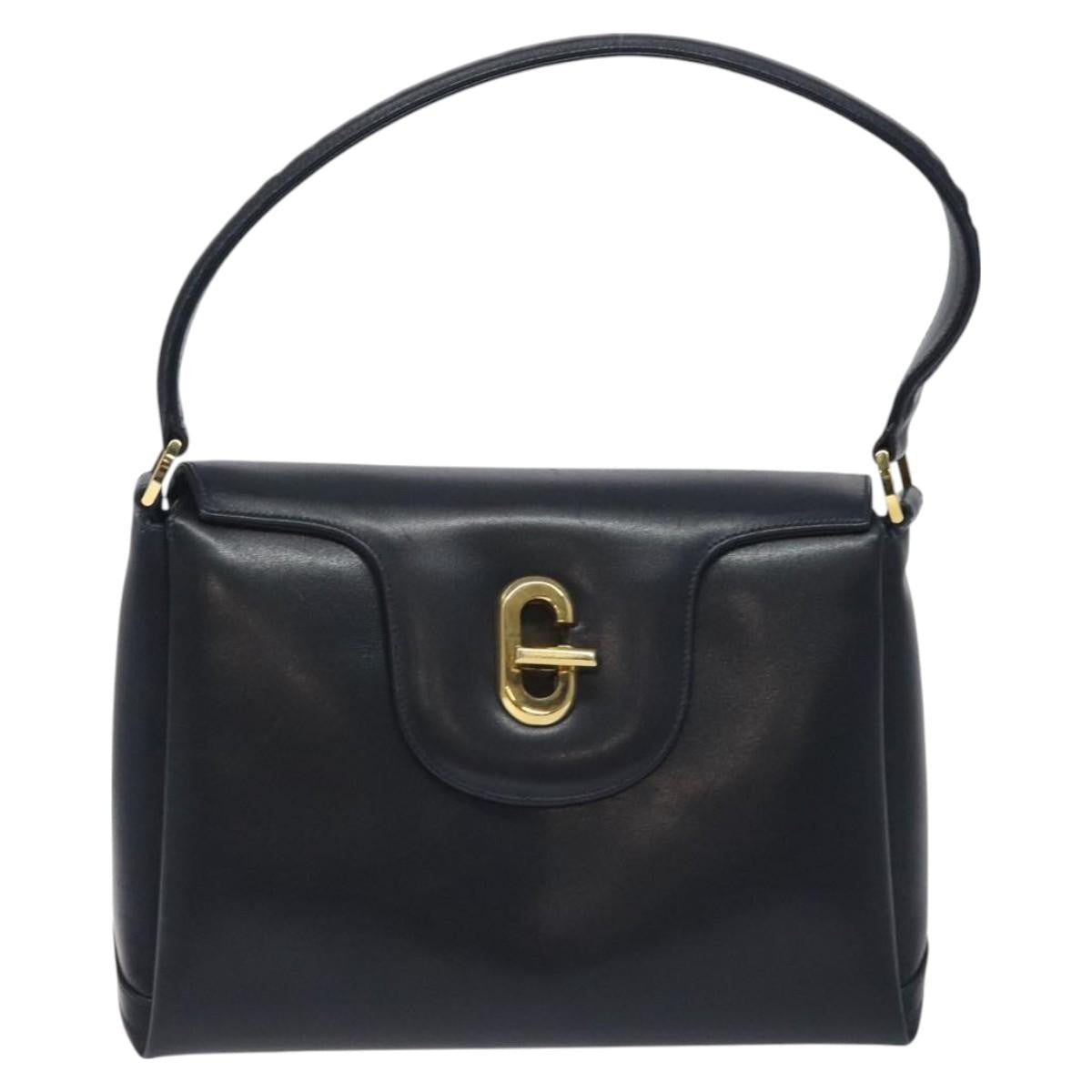 Gucci Vintage Leather, Navy, Leather, Handbag