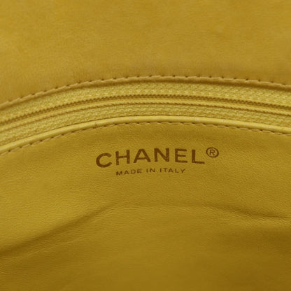 Chanel Chocolate Bar CC Quilted Patent, Yellow, Patent Leather, Tote Bag