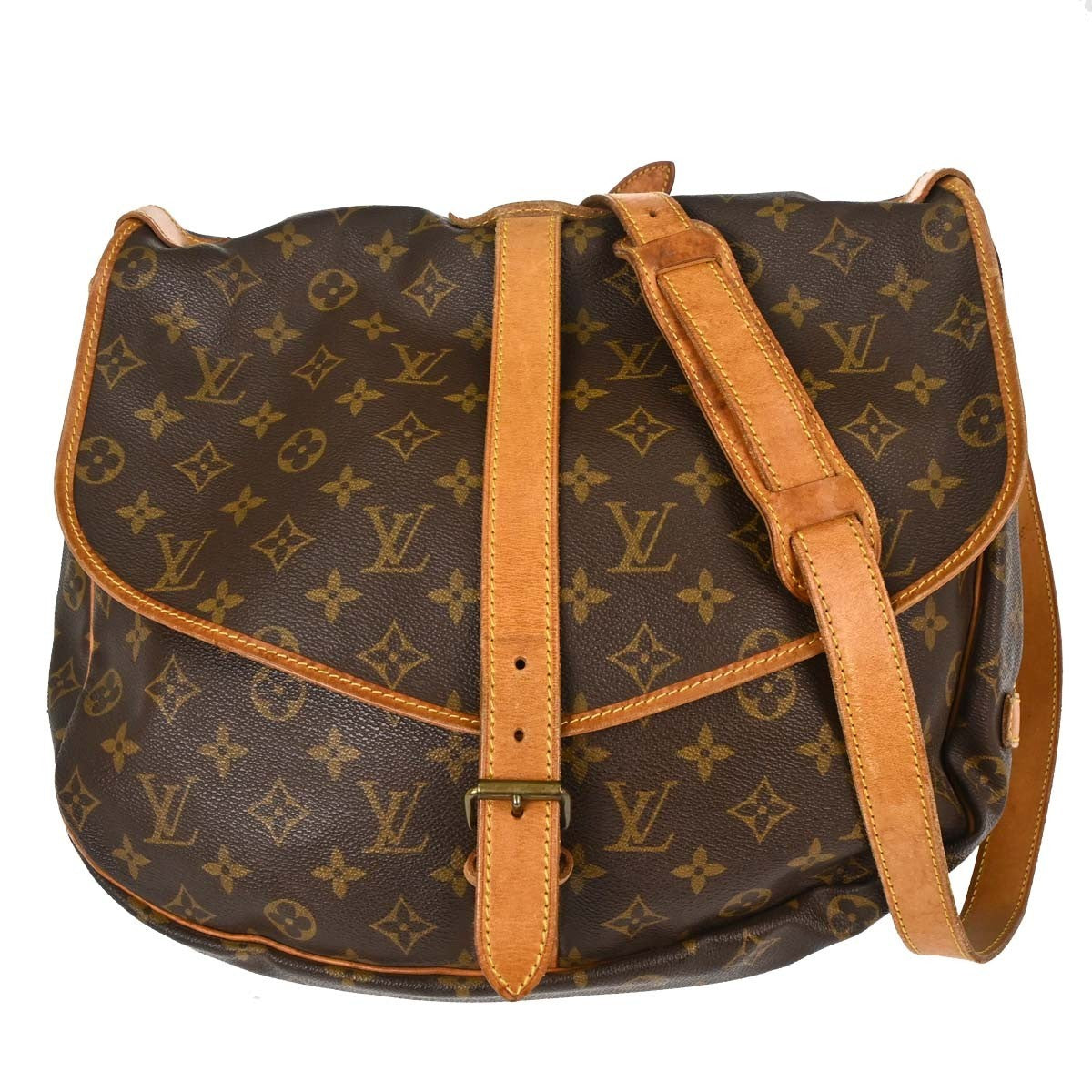 Louis Vuitton Saumur Monogram Canvas, Brown, Canvas, Shoulder Bag