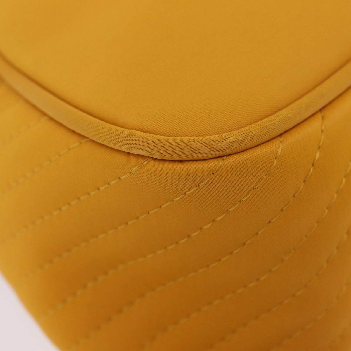 Saint Laurent Vintage Quilted Top Handle Bag Nylon, Yellow, Nylon, Handbag